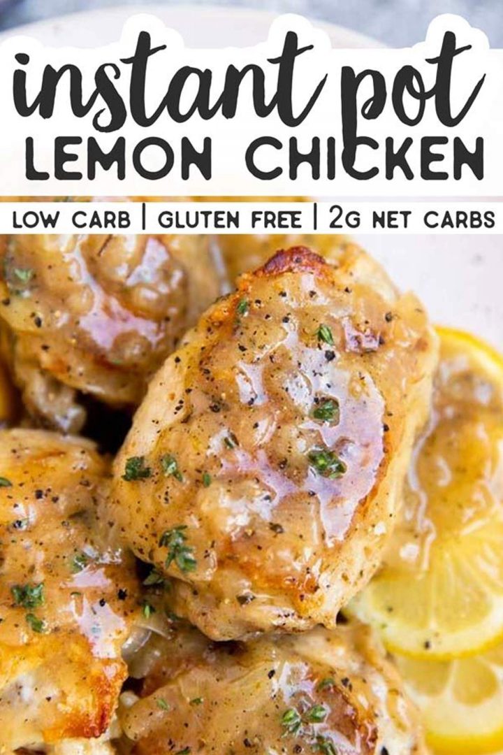 Low Carb Instant Pot Lemon Chicken | THM S, Low Carb, Keto