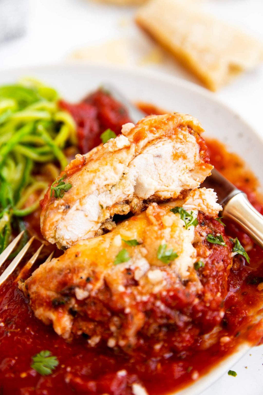 Keto Chicken Parmesan Recipe | THM S, Low Carb, Keto, GF