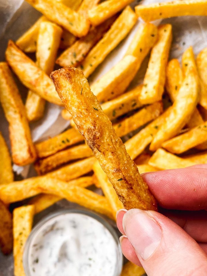 Homemade Air Fryer French Fries - THM:E, Whole30, Paleo Friendly