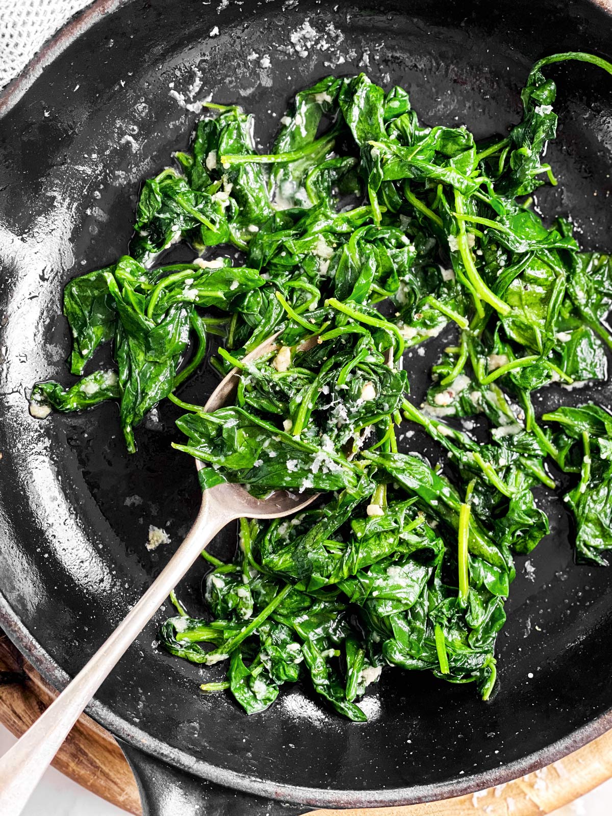 The Best Sautéed Spinach Recipe - THM:S, Keto, Low Carb Friendly